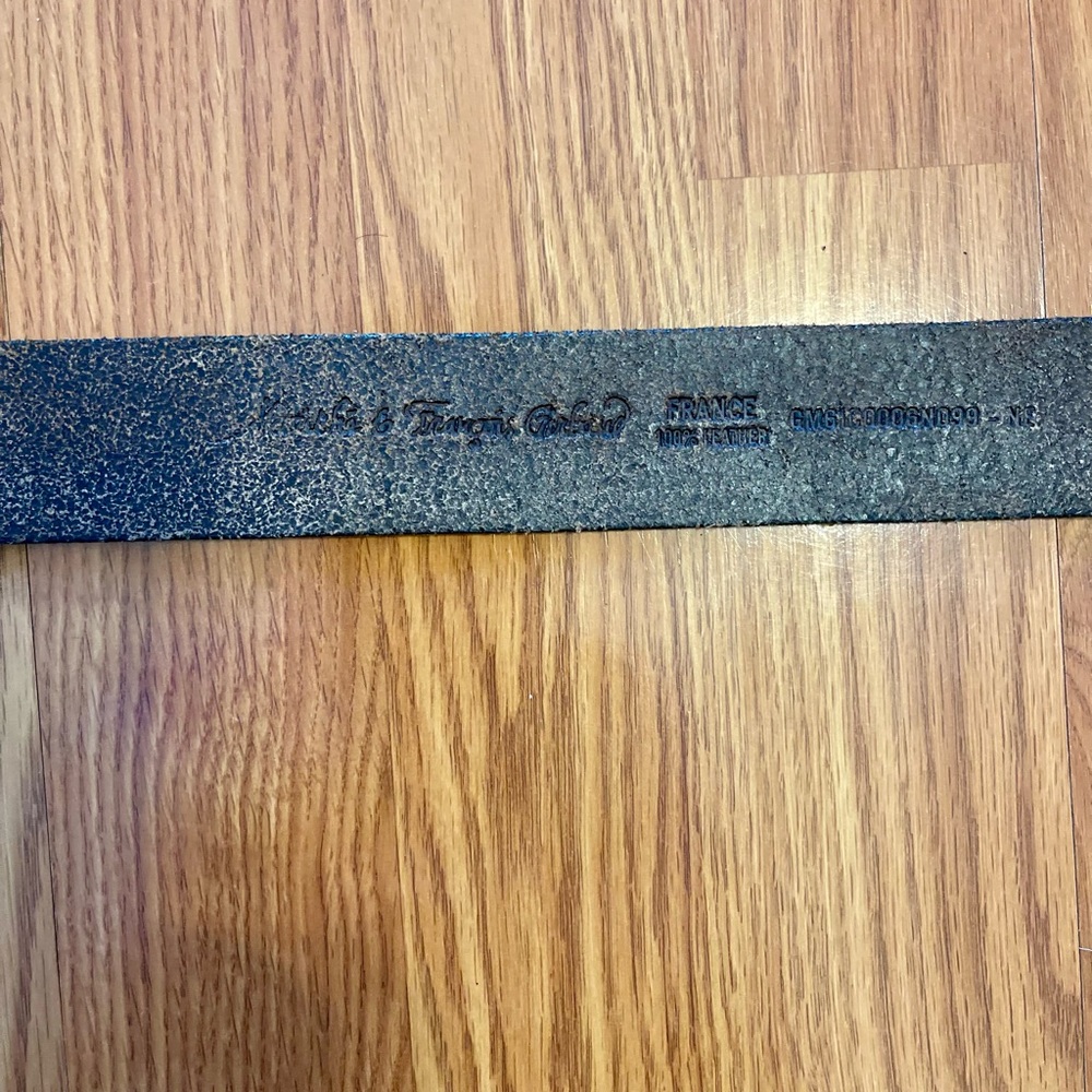 Vintage M+FG Leather Belt with Hexagonal Buckle - Picture 4 of 6
